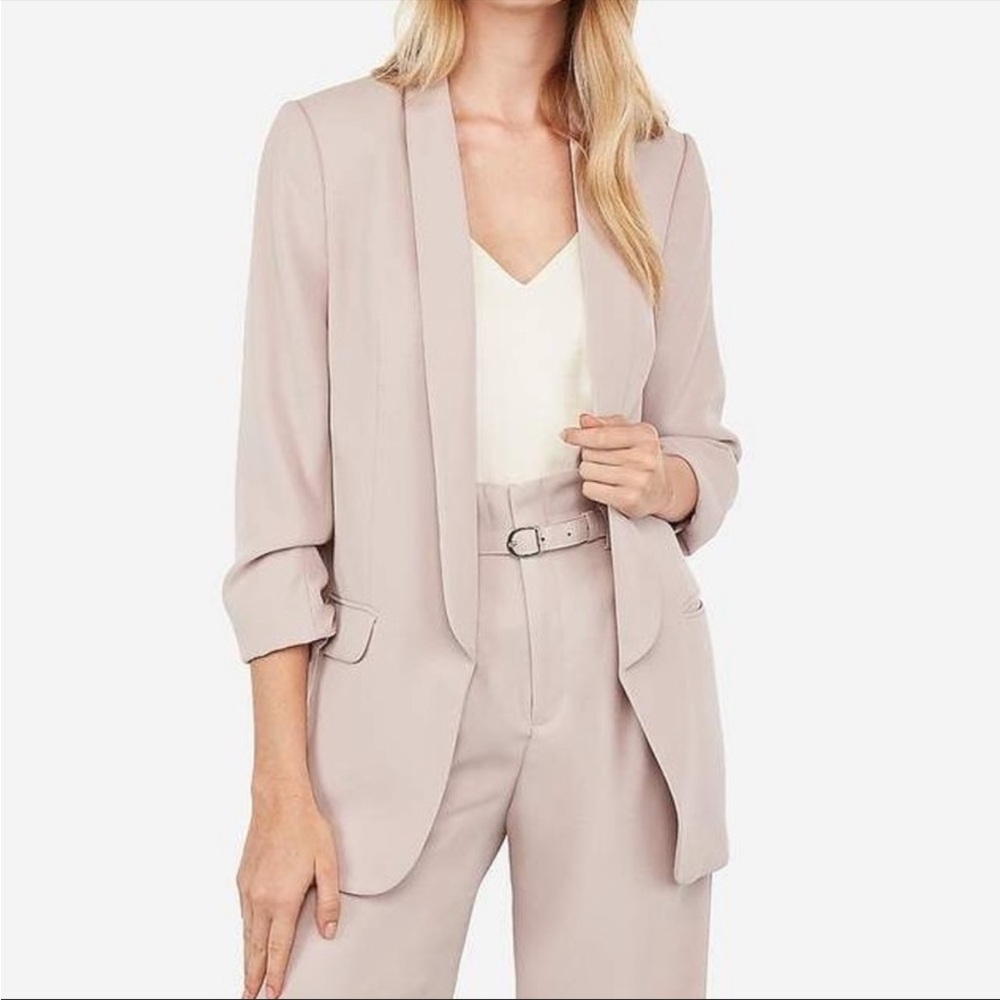 Light Pink Boyfriend Blazer from Express